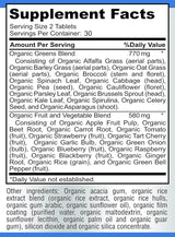 Suplementos superalimentarias  Frutas y verduras 60 tabletas