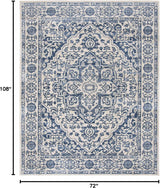 Alfombra de Área Medallón Desgastado, Fácil Cuidado, BNT832M