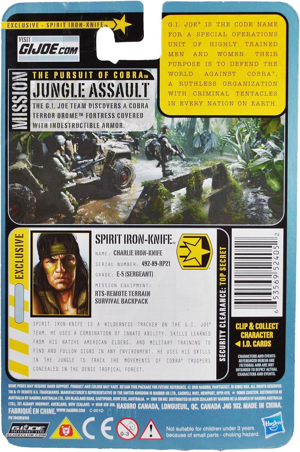 Figura de acción G.I. Joe Spirit IronKnife, Pursuit of Cobra 3.75