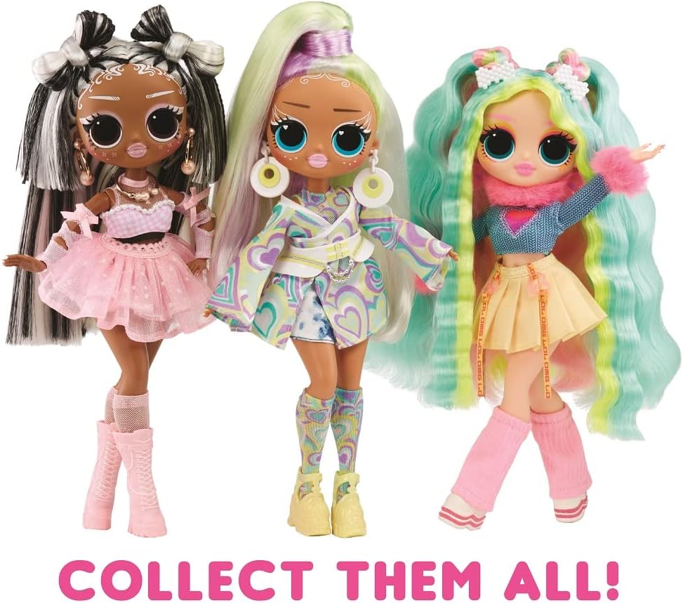Muñeca con pelo que cambia de color, modas y accesorios - 4+