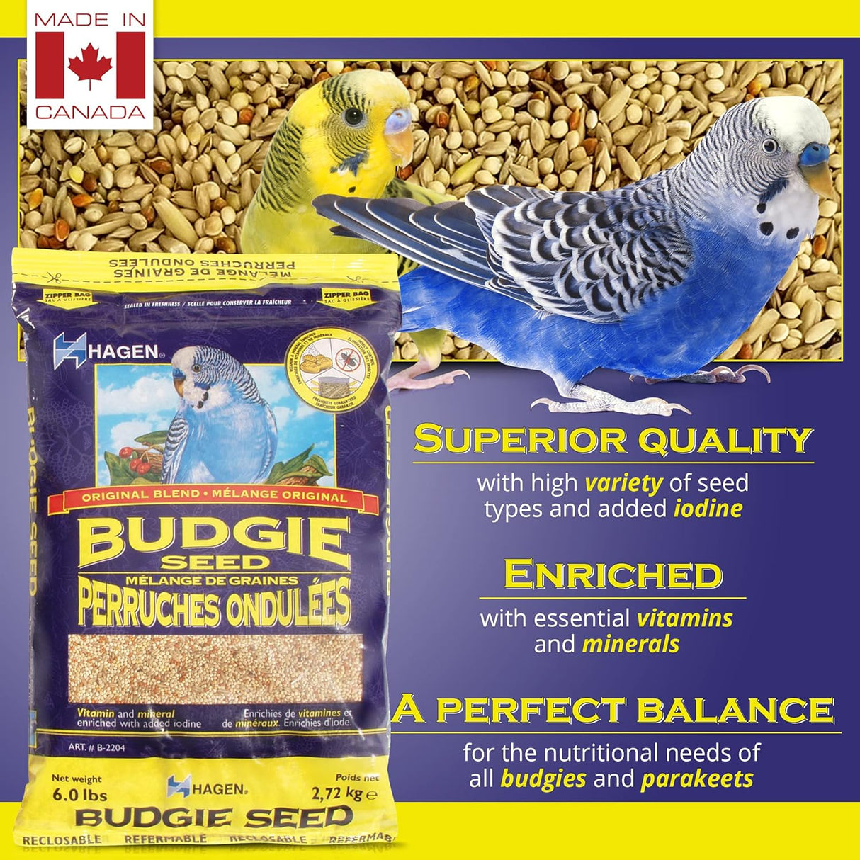 Semilla Vme de periquito/Budgie, 6 libras