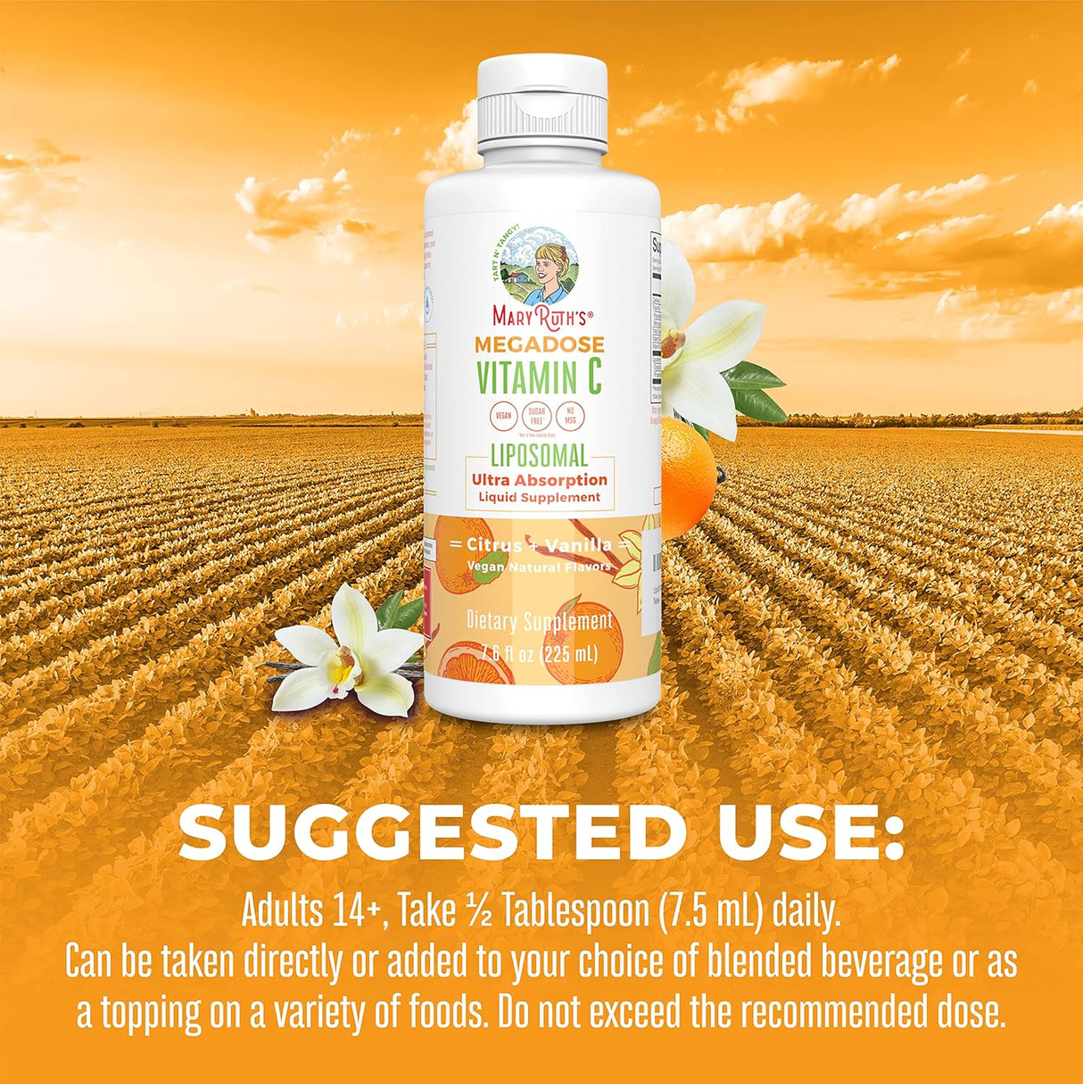 Suplementos Liposomal líquido de vitamina C  500 mg  líquida