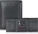 Billetera de Piel Trifold para Hombre - RFID, 9 Tarjetas, 2 ID