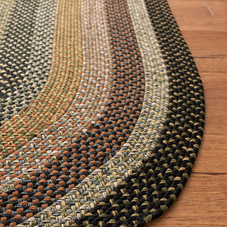 Alfombra redonda reversible de 4' colección trenzada BRD308A