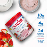 Polvo de reemplazo de comidas sabor fresas y crema original