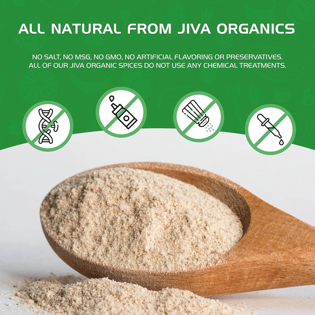 Psyllium Husk Powder 1.75 LB Jiva Organics, Sin Sabor, Keto