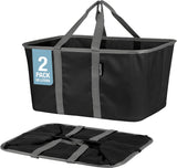 Cesta de lavandería plegable CleverMade 50L 2PK con asas