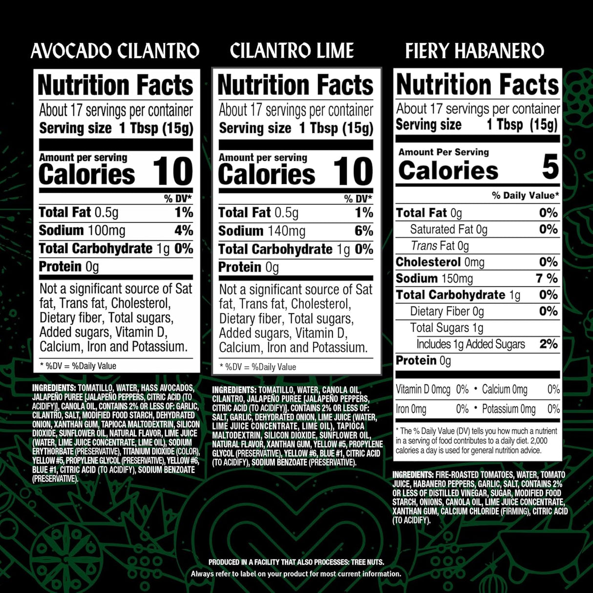 Salsas HERDEZ Taquería, Habanero, Verde, Roja, 6 Pack 9 oz
