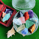 QINJIEJIE Cristales crudos surtidos de 10 colores, cristal
