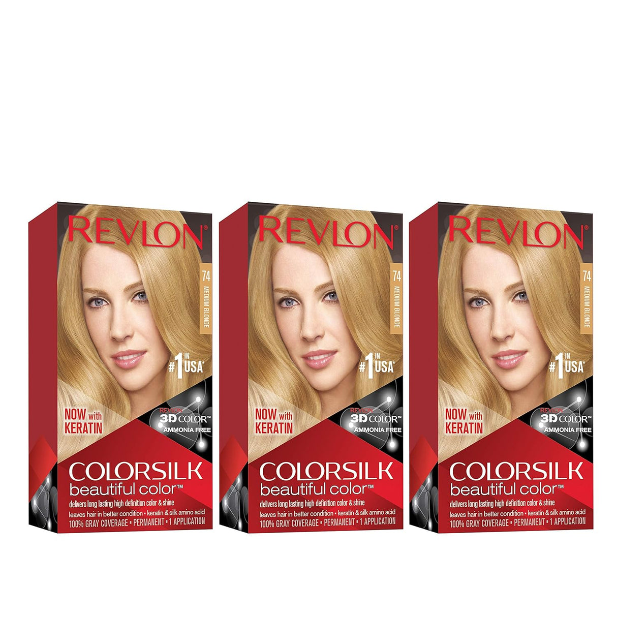 Tinte permanente para cabello con tecnología 3D REVLON