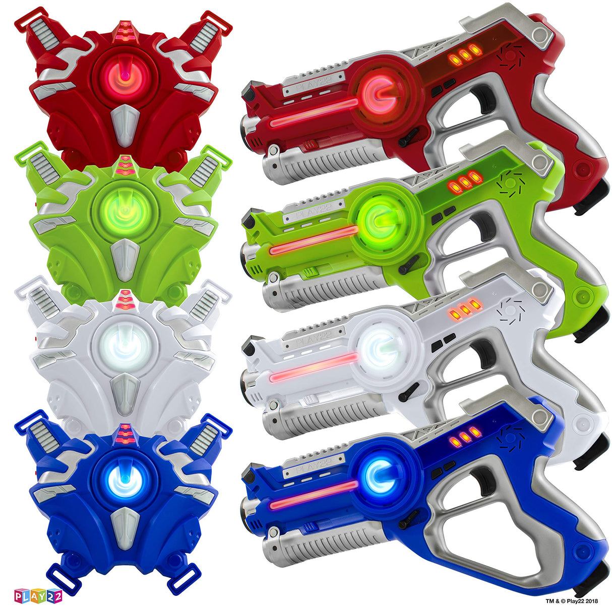 Juegos de etiquetas Play22 Chaleco de pistola