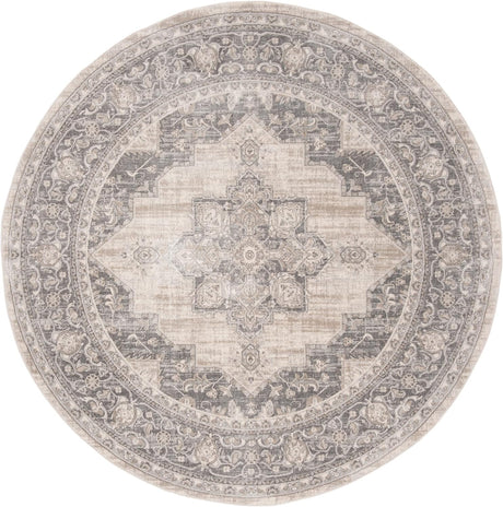 Alfombra Redonda Medallón Desgastado, Ideal para Áreas Tráfico (BNT865B)