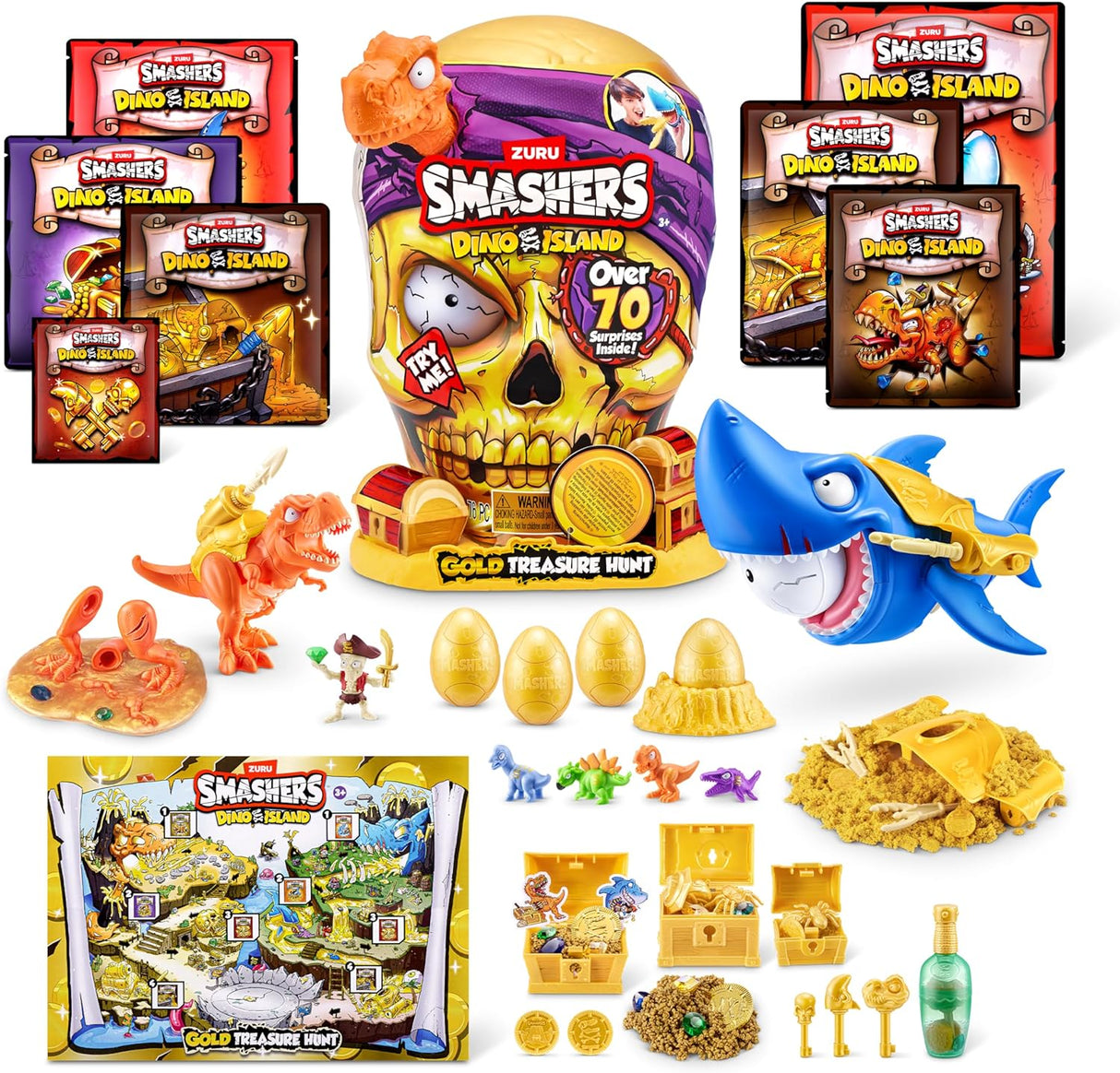Caza del Tesoro Smashers Dino Island de ZURU, Juguete Interactivo