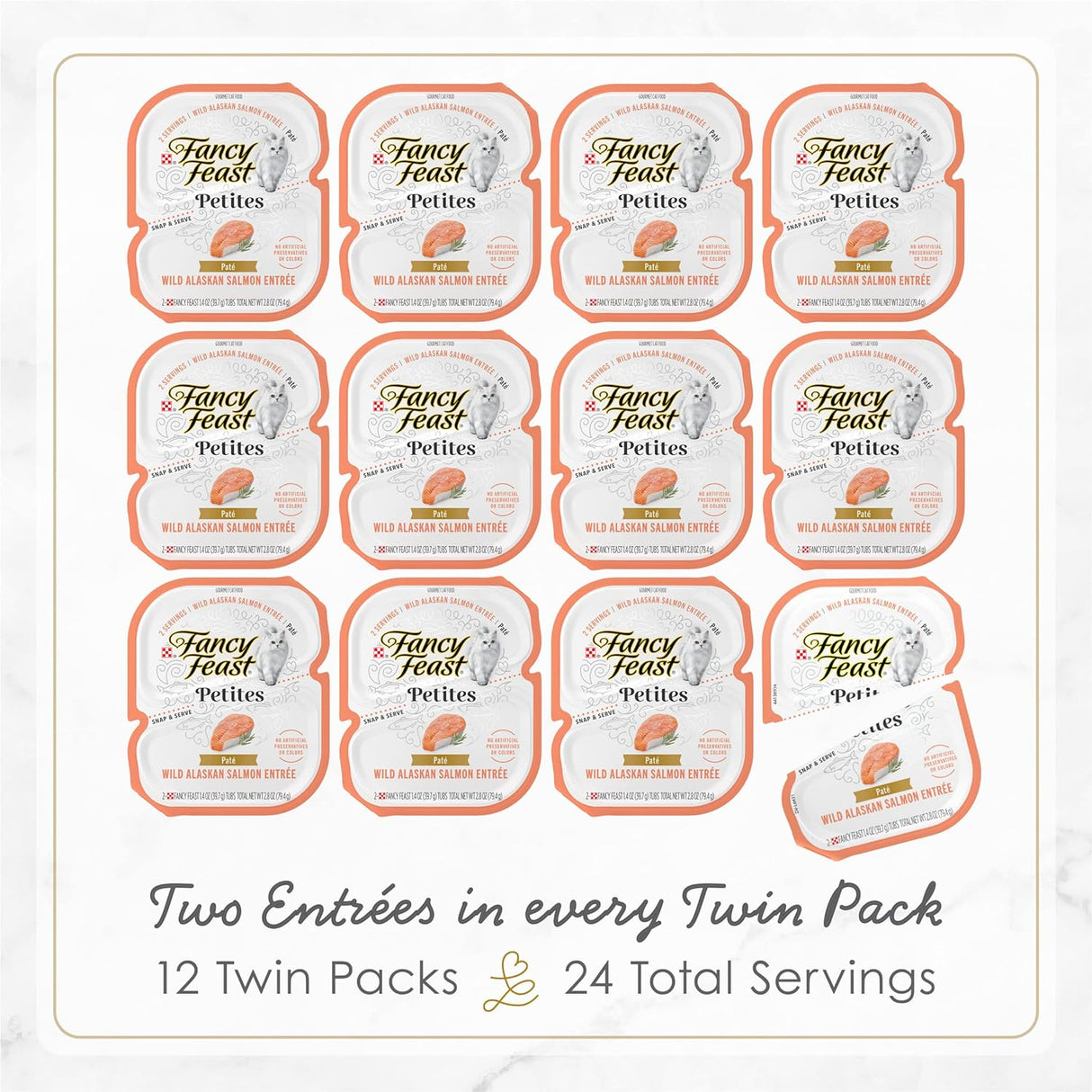 Comida Húmeda para Gatos Purina Fancy Feast Salmón Alaskano 12x2.8oz