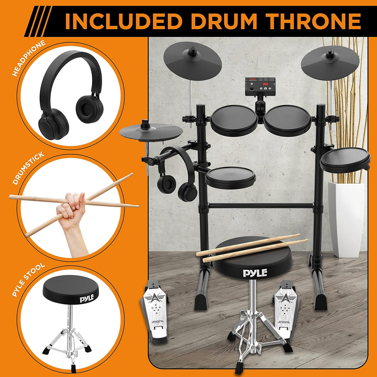 Batería eléctrica de 8 piezas PYLE-PRO PEDKITPRO100