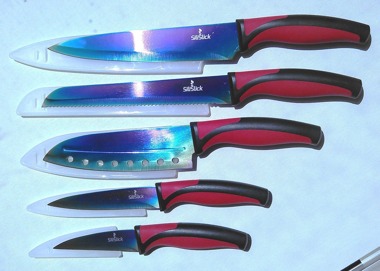 Juego de cuchillos de cocina SiliSlick 5 cuchillos elegantes
