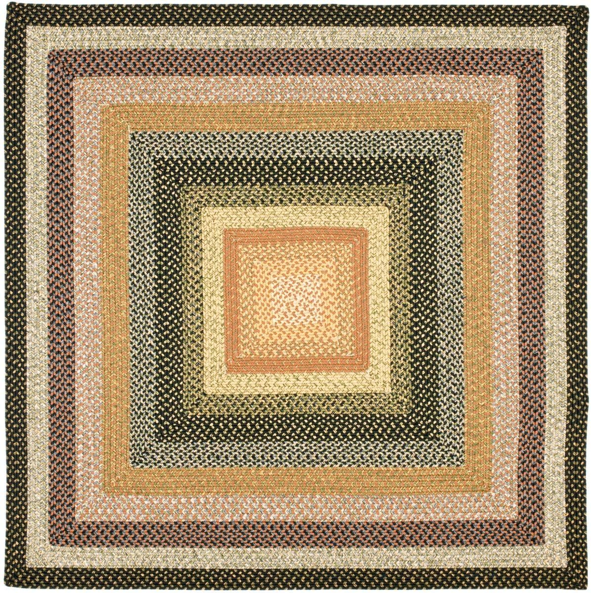 Alfombra redonda reversible de 3' x 3' colección trenzada BRD308A