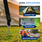 Kit de anclaje para cama elástica SereneLife, 4 estacas 15.75