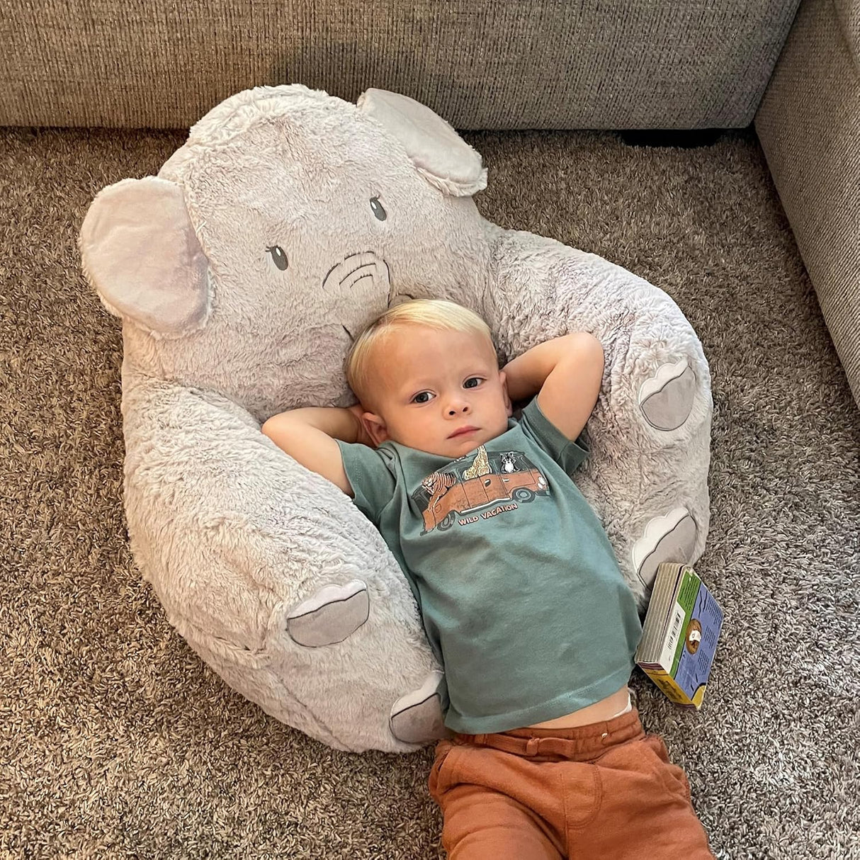 Silla de elefante para niños pequeños.Cuddo Buddies .