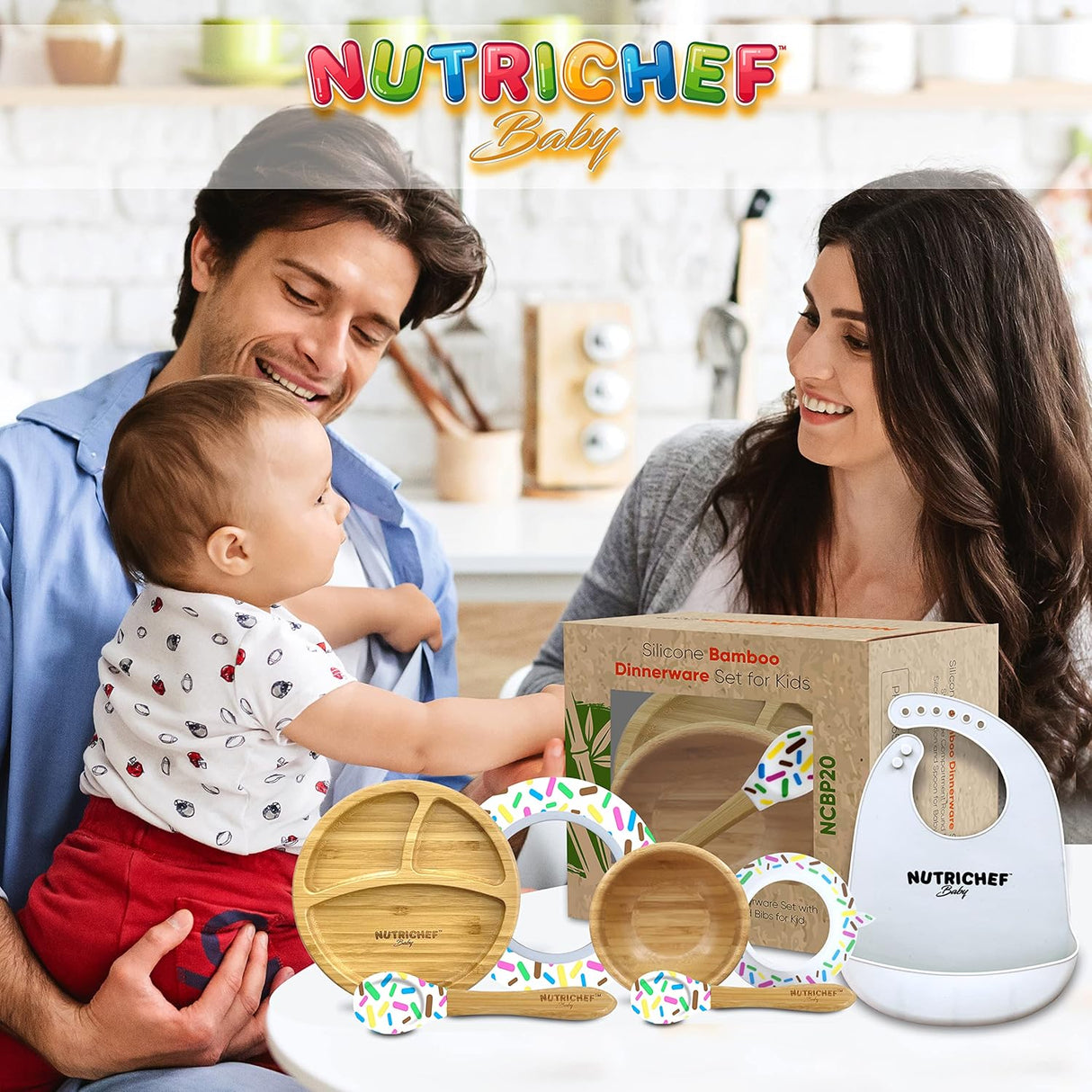 Kit de Alimentación de bambú para bebé NutriChef NCBPS20