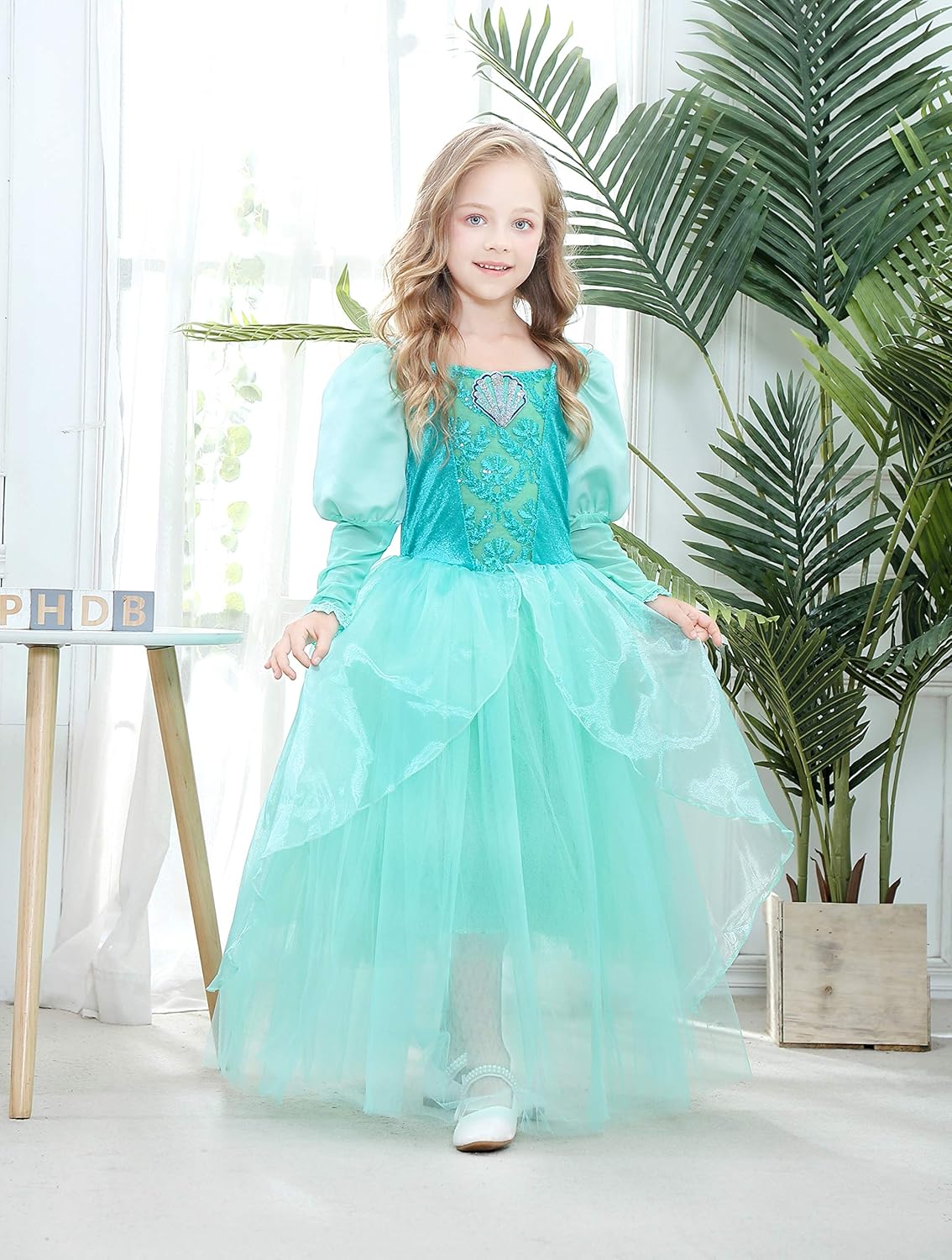 Disfraces de Vestido de princesa  talla 5 a 6 años agua