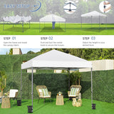 Toldo Plegable Yaheetech 10x10 para 1 Persona, Blanco