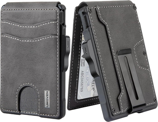 Billetera Umoven para Hombre - Con Clip, RFID, Bifold Minimalista