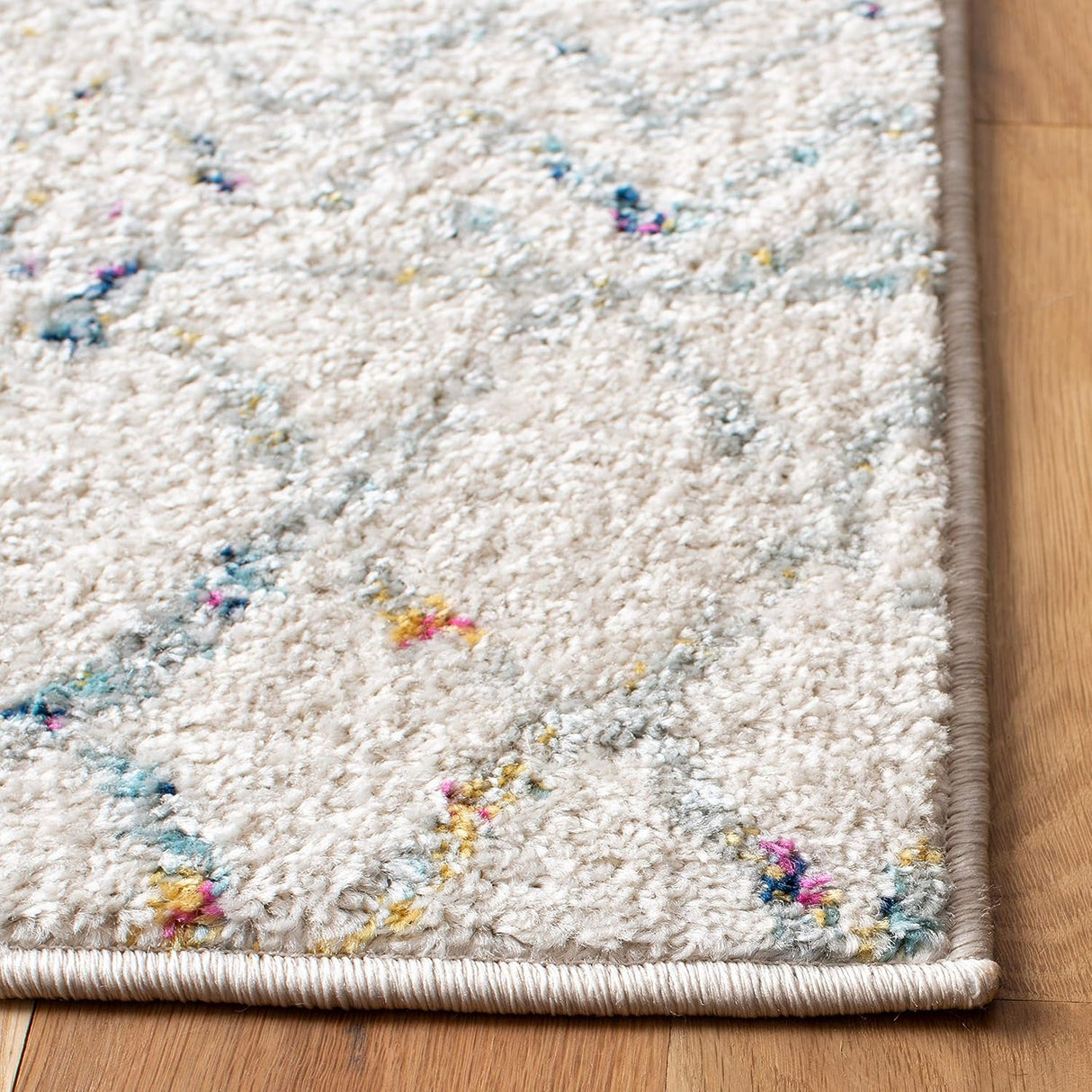 Alfombra Cuadrada de Área, Diseño Boho Marroquí, TUL270C