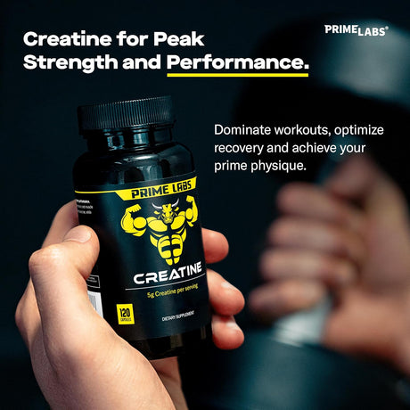 Creatina en cápsulas Prime Labs - 5g, 120 cápsulas
