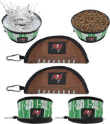 Conjunto de cuencos para perros Tampa Bay Buccaneers, portátil.