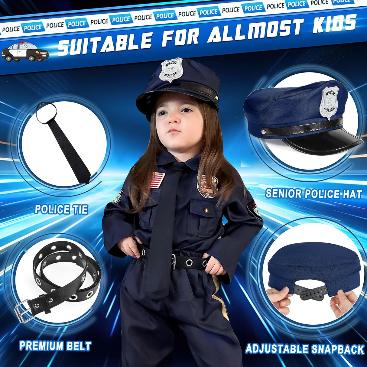 Disfraz de Policía para Niños Joycover - Halloween, Juego de Roles