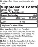 Luteina de 5,000 mcg, 60 unidades