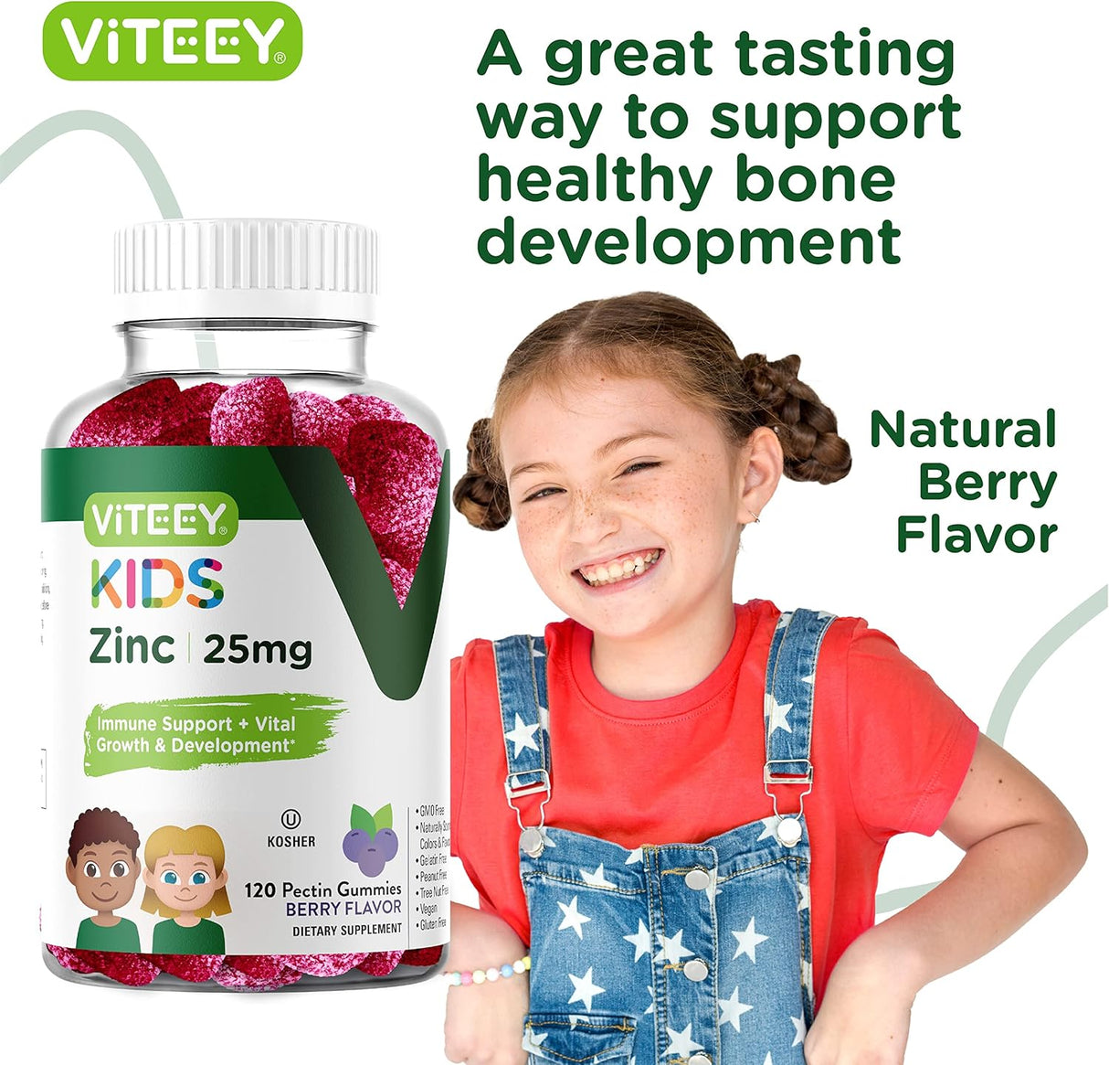 Suplemento Gomitas de zinc para niños de 25 mg inmunológico