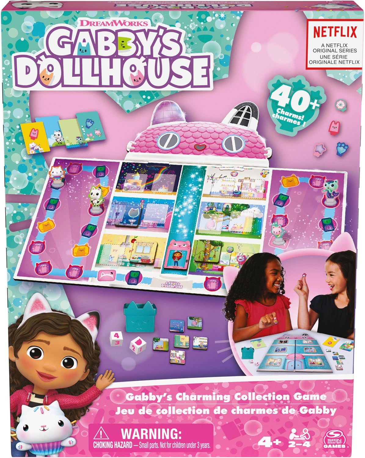 Juego de mesa Gabby's Dollhouse, divertido y encantador para niños