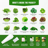 Pack de Semillas de Lechuga y Ensaladas - Variedad Heirloom 7300+