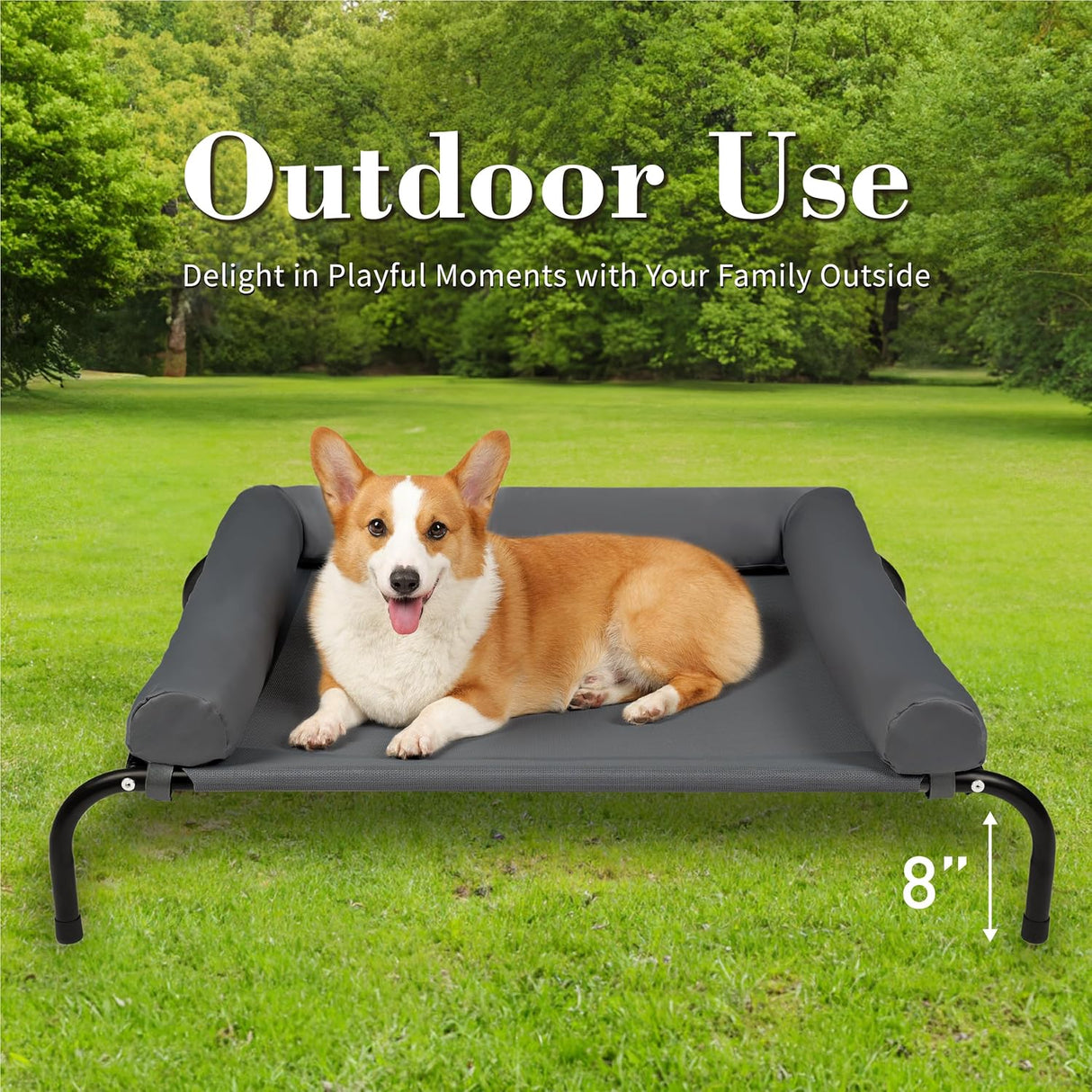 Cama Elevada para Perros, Portátil, Resistente, Mediana