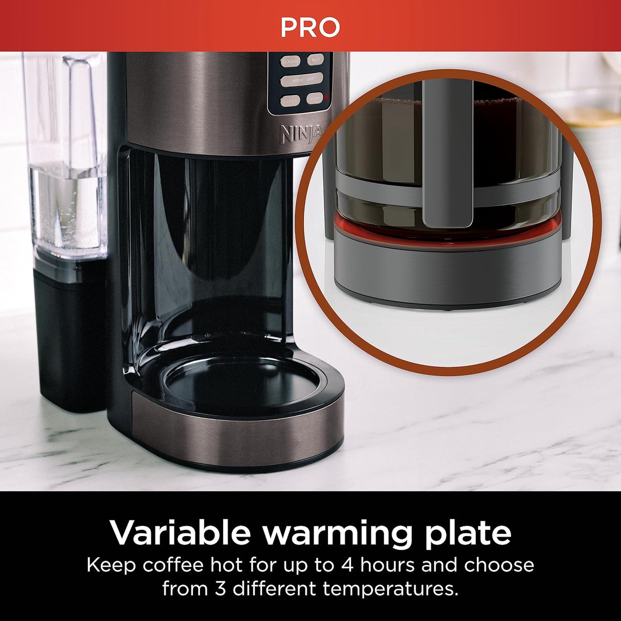 Cafetera Programable Ninja DCM201BK, 14 Tazas, Filtro Permanente
