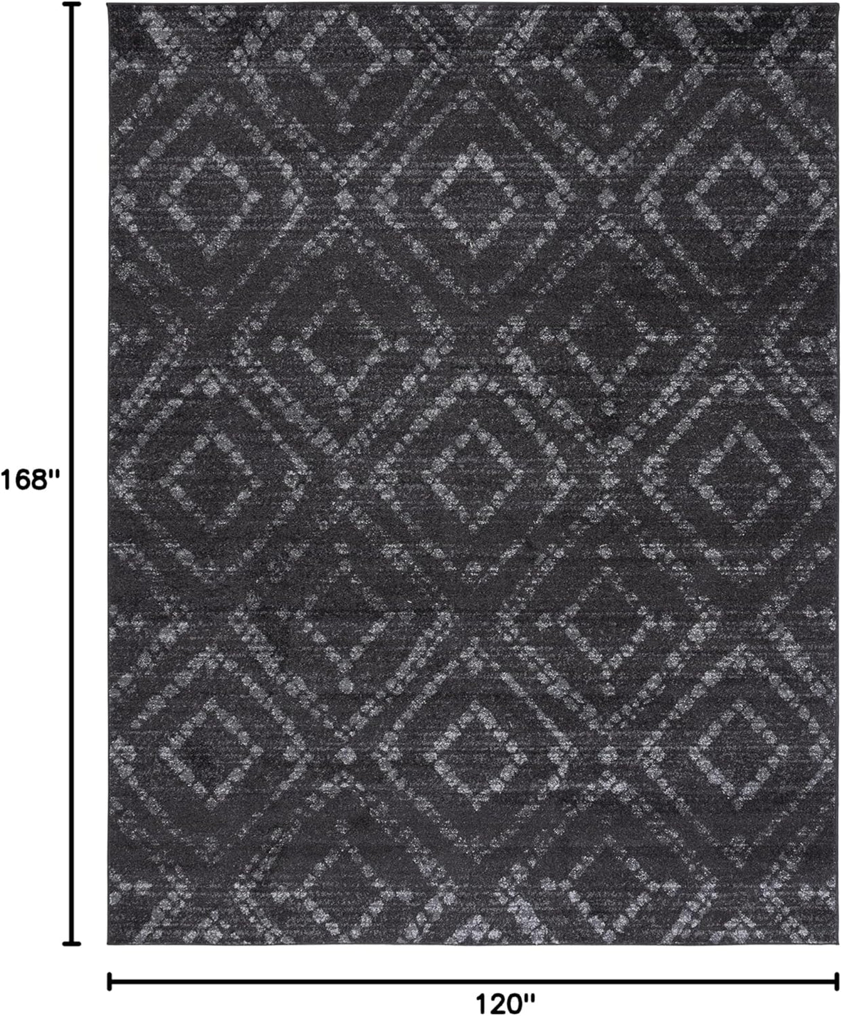 Alfombra moderna de diseño diamante, fácil cuidado, ADR131F