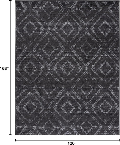 Alfombra moderna de diseño diamante, fácil cuidado, ADR131F