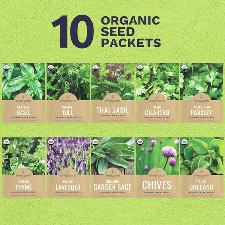 Pack de Semillas de Hierbas Orgánicas - 10 Variedades - 2025