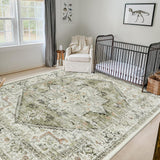 Alfombra Lavable 8x10 LIVEBOX Vintage Tribal Medallón Distressed