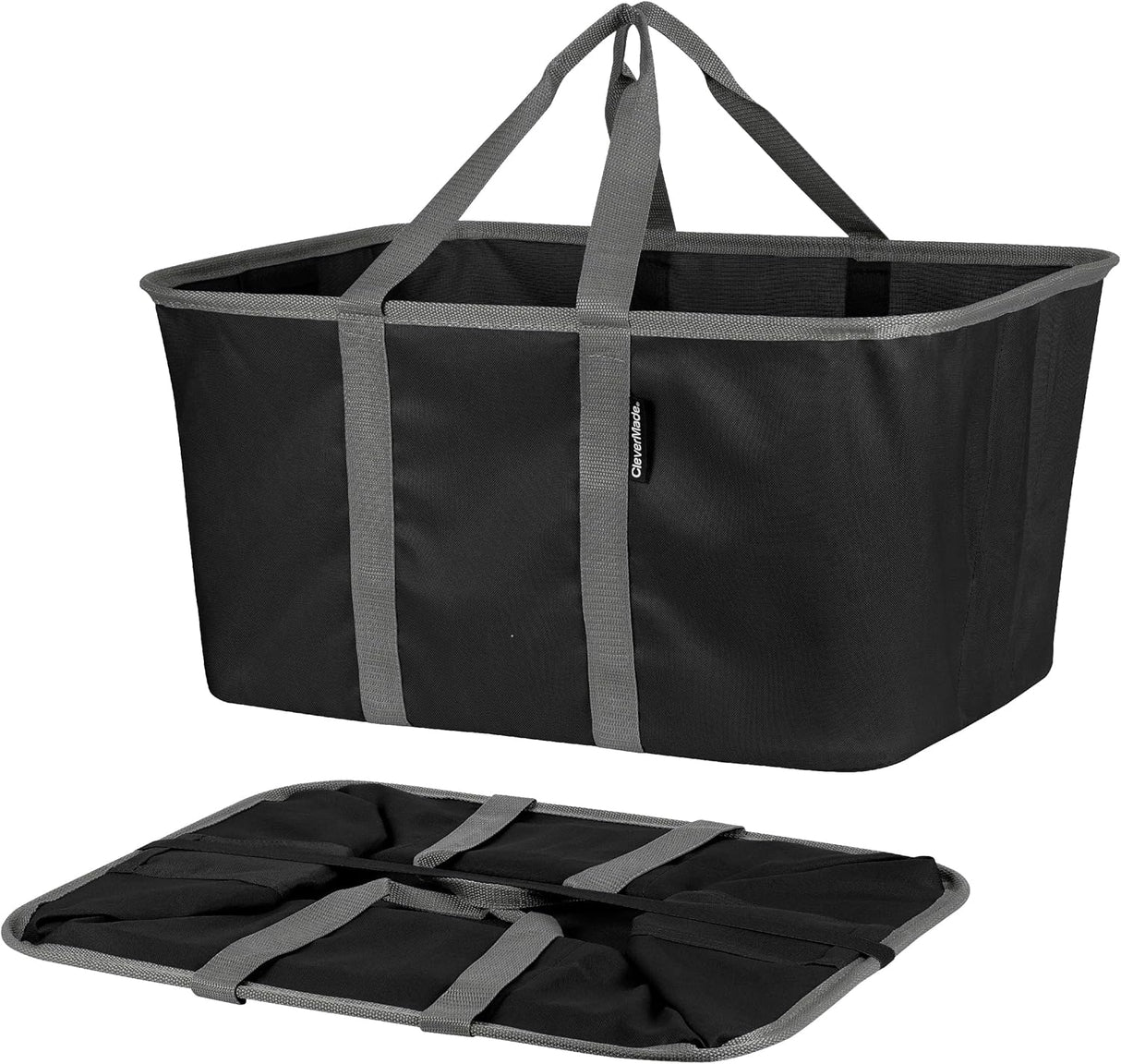 Cesta de lavandería plegable CleverMade 50L 2PK con asas