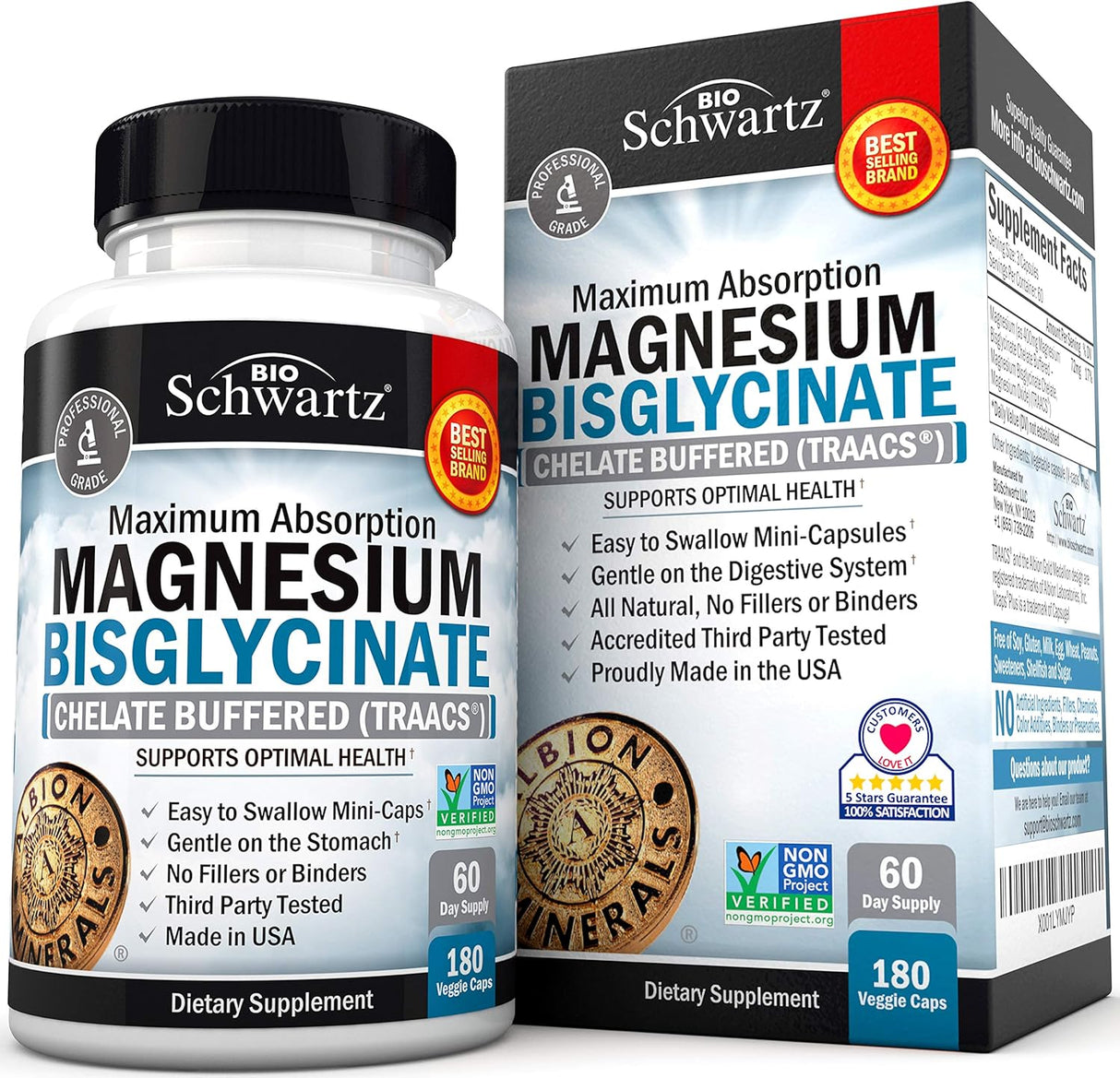 Suplementos Alimenticios de magnesio 100% efecto no laxante