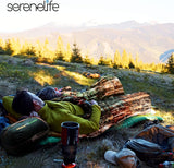 Saco de dormir doble SereneLife, impermeable y ligero, 5-10°F
