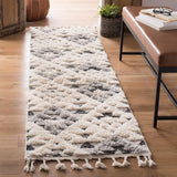 Alfombra Runner Shag Marroquí con Borlas, Diseño Boho, MTS688F