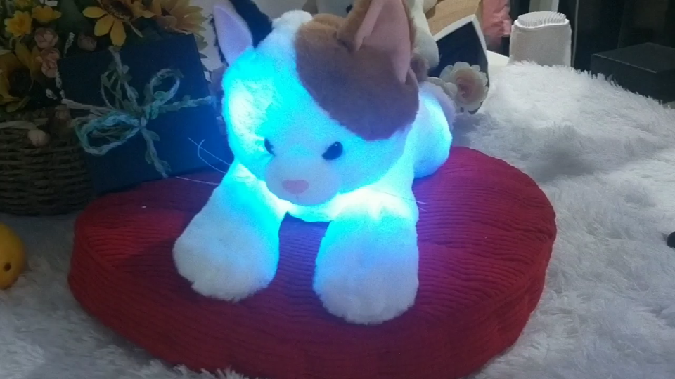 suave almohada con luces de noche