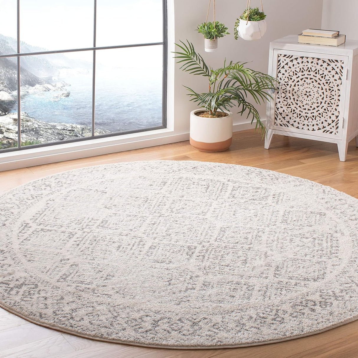 Alfombra Redonda Tulum - Diseño Boho Marruecos, Modelo TUL264A