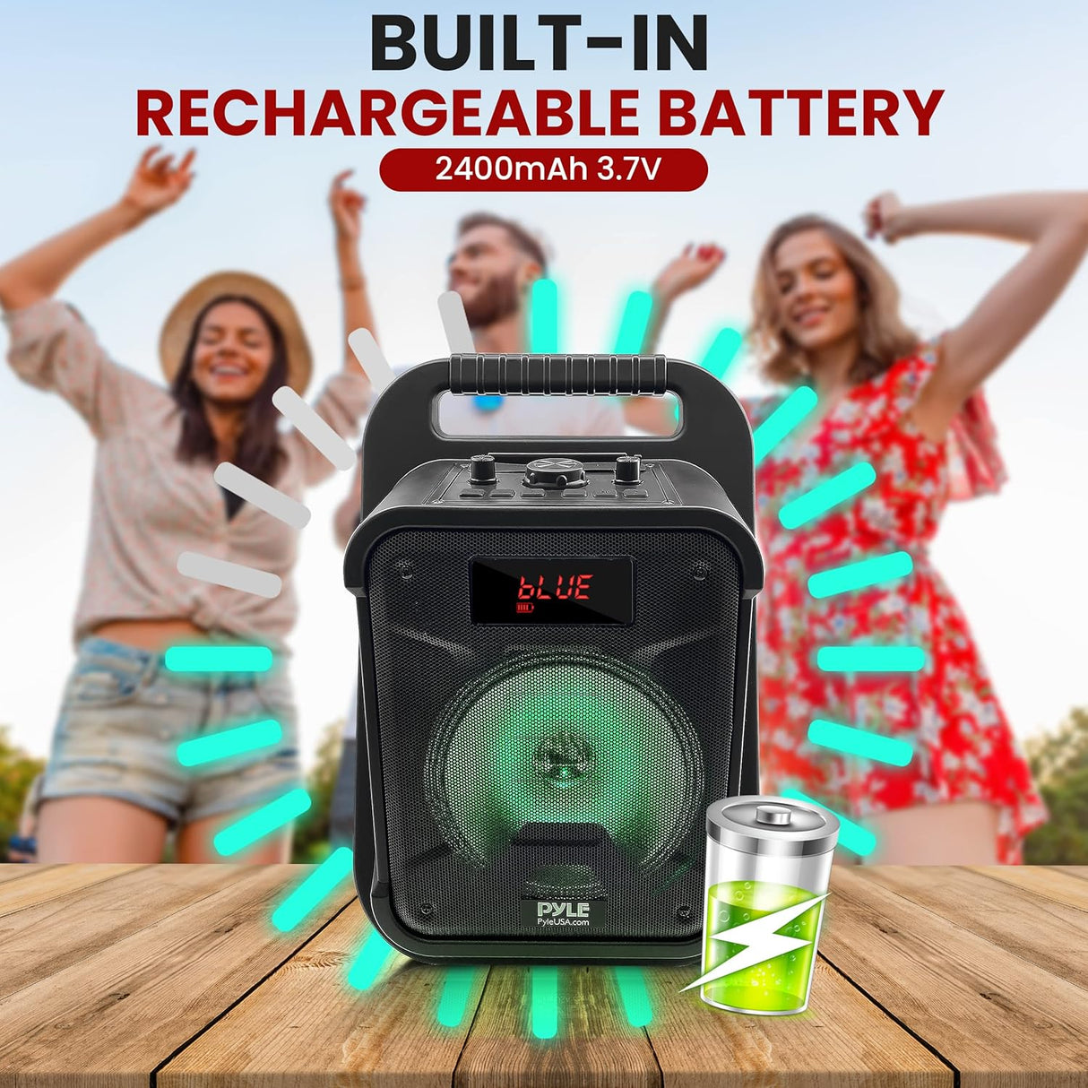 Parlante Portátil Bluetooth PYLE-PRO PPHP87TLB