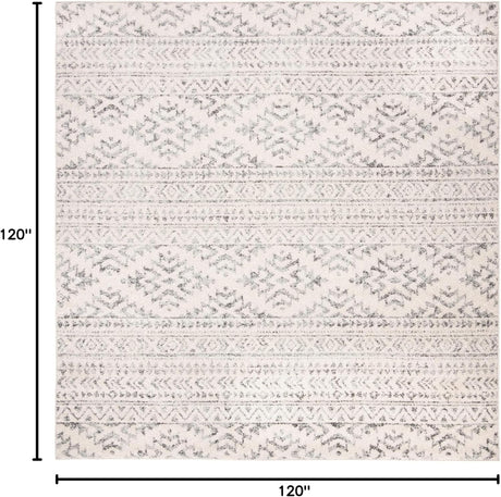 Alfombra Área Cuadrada No Desprendible Estilo Boho TUL272A