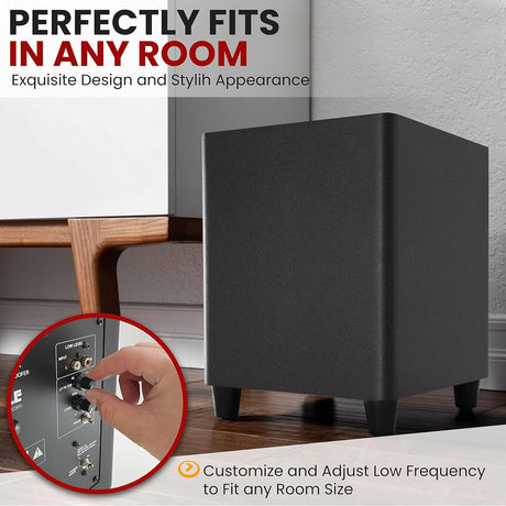 Subwoofer activo de disparo hacia abajo 10 pulgadas